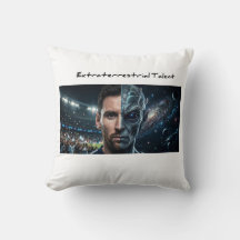 Lionel Messi Alien Goat - Modern Square Throw Pill