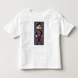Lionel Messi cute baby cartoon realist big eyes  Toddler T-Shirt