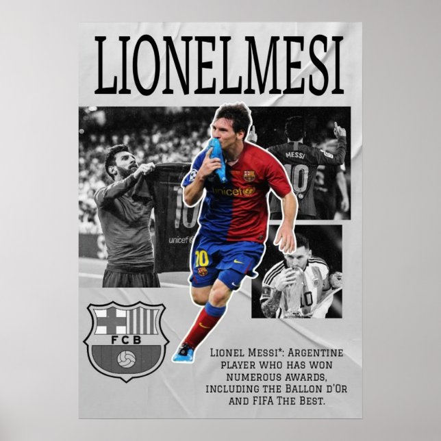 lionel messi, messi fan, messi art, messi jersey,  poster (Front)
