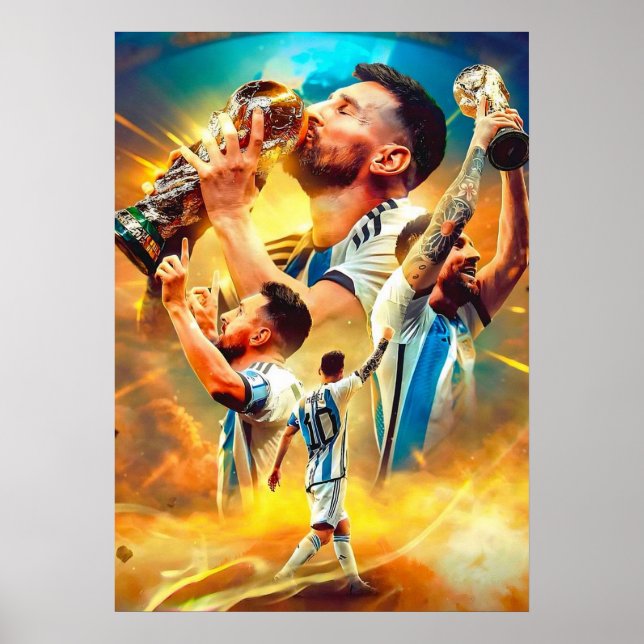 lionel messi, messi fan, messi art, messi jersey,  poster (Front)