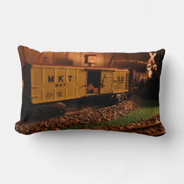 Lionel Train Scene- Open Boxcar- Pillow (Front)