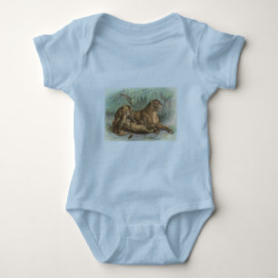 Lioness and Cubs, Felis leo Baby Bodysuit