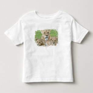 Lioness and Two Cubs, East Africa, Tanzania, Toddler T-Shirt