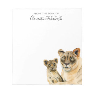 Lioness Cub Animal Lovers Personalised Notepad
