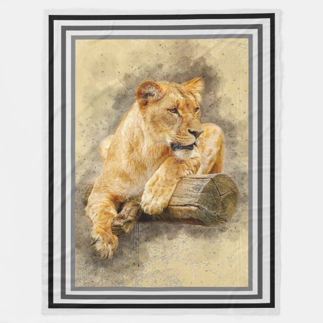 Lioness Fleece Blanket (Front)