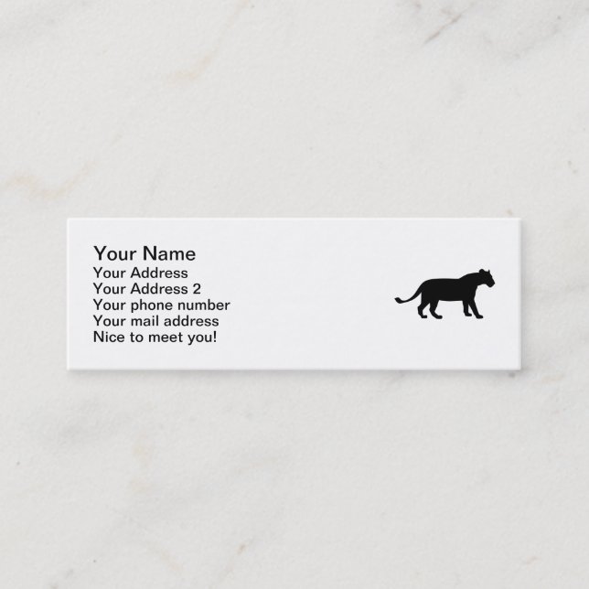 Lioness Mini Business Card (Front)