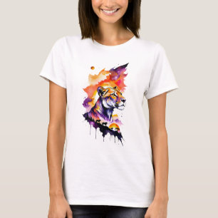 Lioness on a Galactic Sunset T-Shirt
