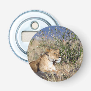 Lioness resting bottle opener