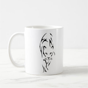 Lioness silhouette tattoo coffee mug