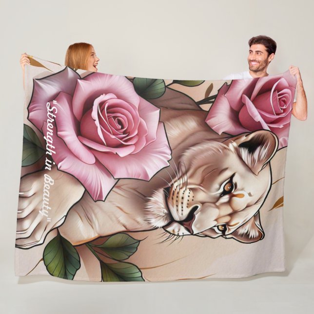 "Lioness' Soft Heart" Fleece Blanket (In Situ)