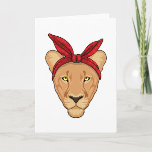 Lioness with Bandanna Card