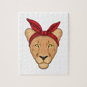 Lioness with Bandanna Jigsaw Puzzle