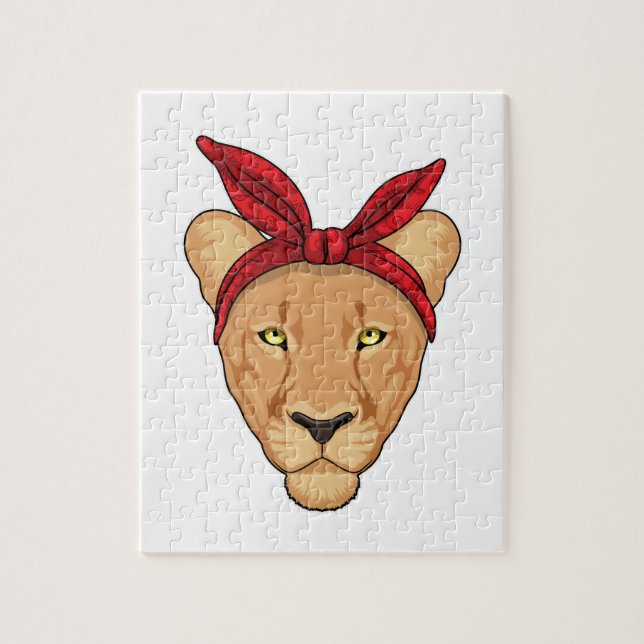 Lioness with Bandanna Jigsaw Puzzle (Vertical)