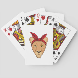 Lioness with Bandanna Playing Cards