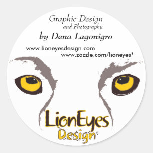 LionEyes Design Classic Round Sticker