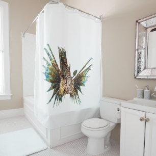 Lionfish - Abstract Design - Cut out of a photo    Shower Curtain