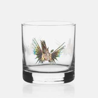 Lionfish - Abstract Design - Cut out of a photo | Whiskey Glass