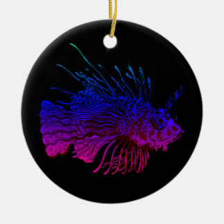 Lionfish Colourful Lion Fish Lover Sea Rock Diver Ceramic Ornament