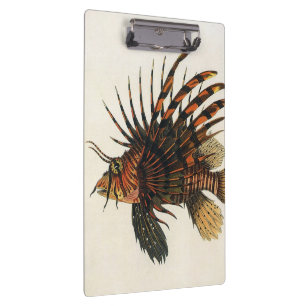 Lionfish Fish, Vintage Marine Ocean Life Animal Clipboard