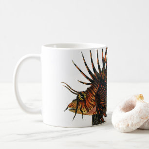 Lionfish Fish, Vintage Marine Ocean Life Animal Coffee Mug