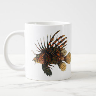 Lionfish Fish, Vintage Marine Ocean Life Animal Large Coffee Mug