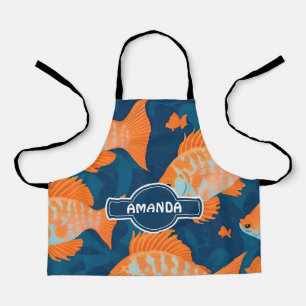 Lionfish Geometric Colourful Personalised Pattern Apron