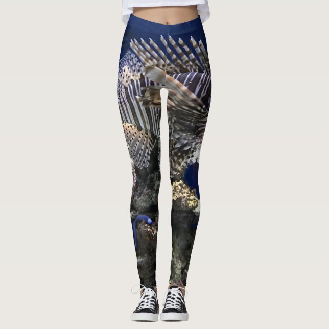 Lionfish in Aquarium Leggings (Front)