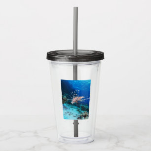 Lionfish or Pterois Miles, Ocean Reef Fish Acrylic Tumbler