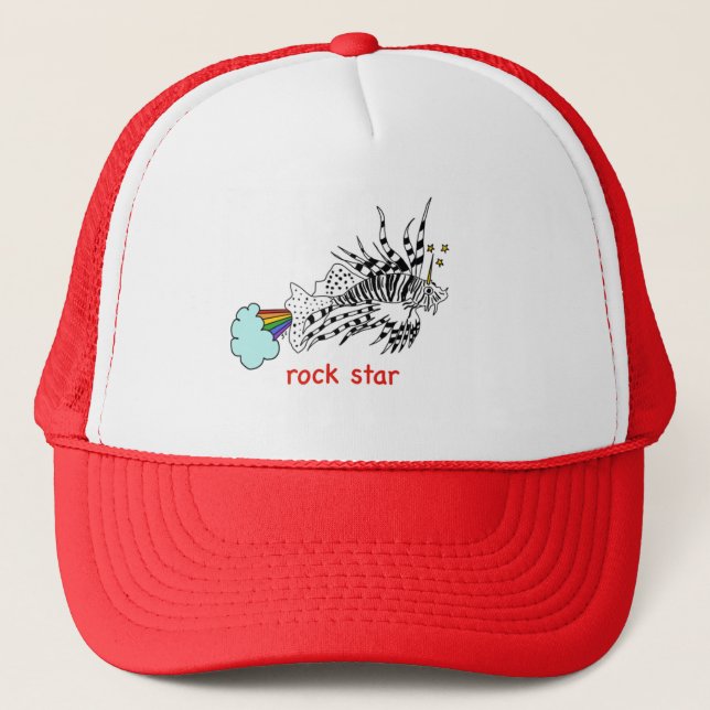 Lionfish Rock Star Trucker Hat (Front)