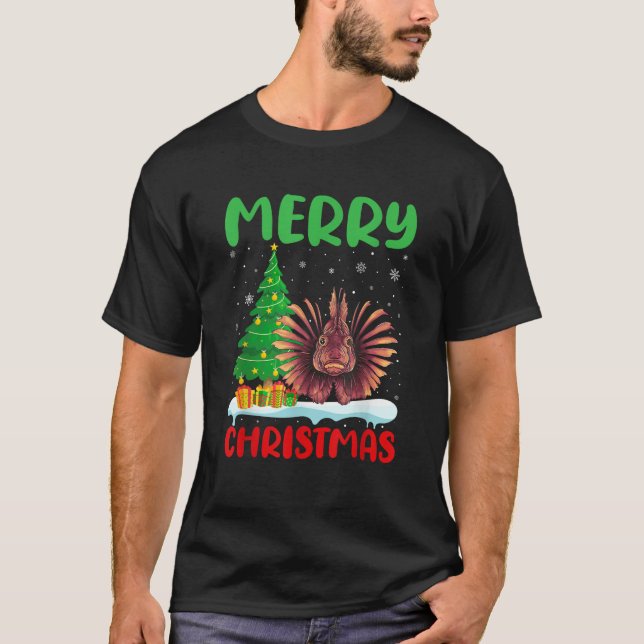 Lionfish Tree Xmas Sweater Men Women Ugly Christma (Front)
