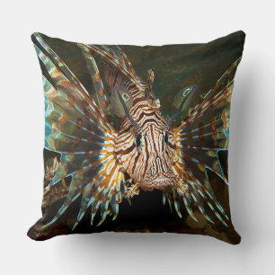 Lionfish up close! Very close and intense photo    Cushion