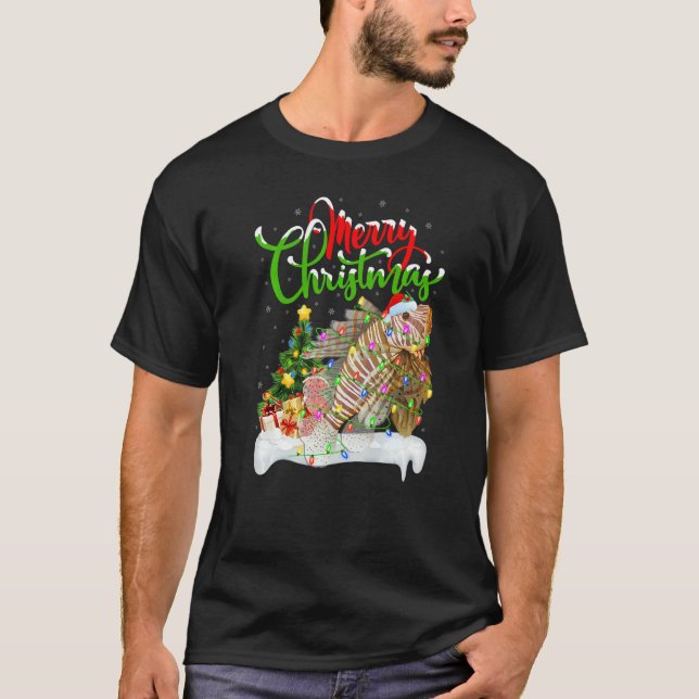 Lionfish  Xmas Decorations Santa Lionfish Christma T-Shirt (Front)