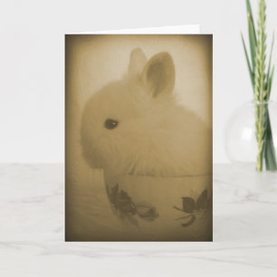 Lionhead Bunny and Teacup Card