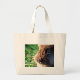 Lionhead Bunny Large Tote Bag