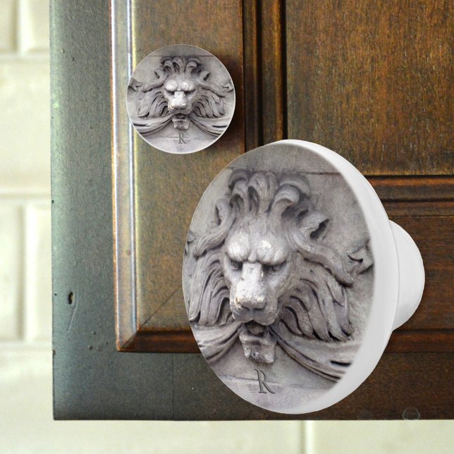 LionHead Classic Architectural Monogrammed  Ceramic Knob (Creator Uploaded)