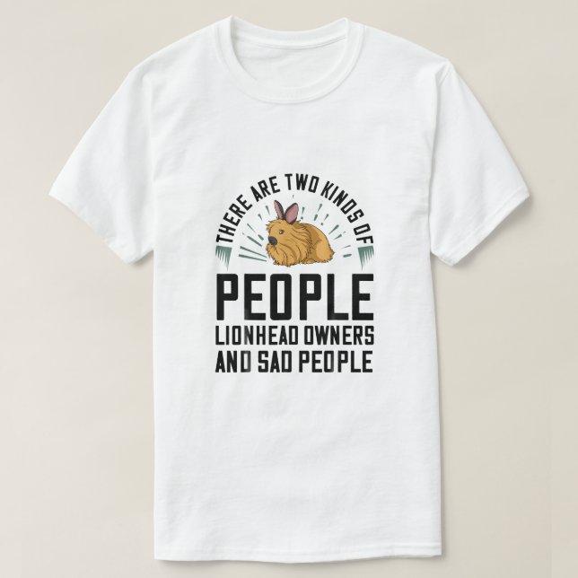 Lionhead Rabbit Gift Bunny Funny T-Shirt (Design Front)