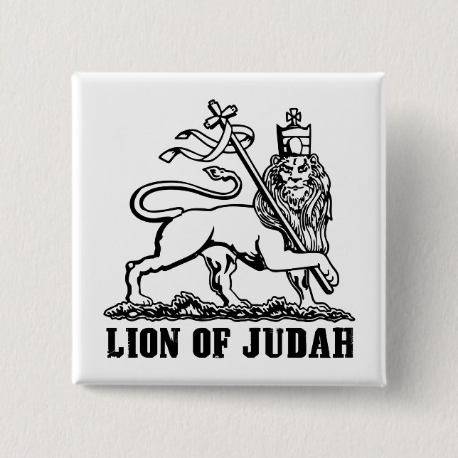lionofjuda 15 cm square badge (Front)