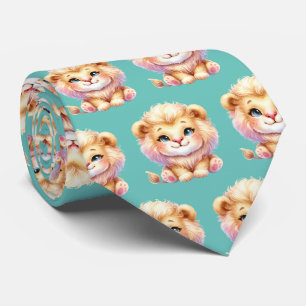 Lions Adorable Kawaii Cute Neck Tie