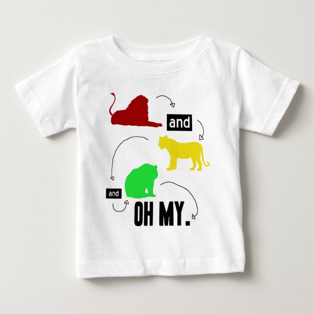 lions and tigers and bears OH MY Baby T-Shirt (Front)