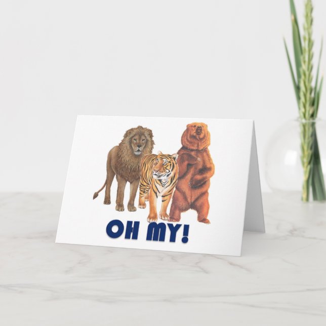Lions and Tigers and Bears Oh My! Card (Front)