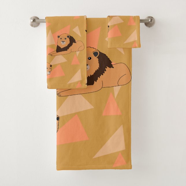 Lions Bath Towel Set (Insitu)