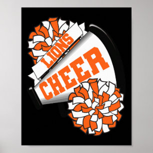 Lions Cheer Ck To School Cheerleading Spirit O Poster