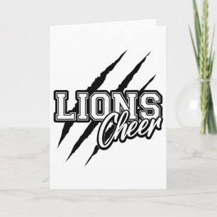 Lions Cheer Ck To School Cheerleading Team Spirit Card