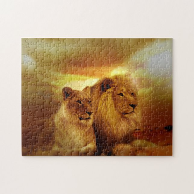 Lions Couple Jigsaw Puzzle (Horizontal)