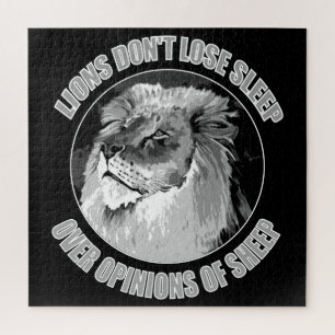 Lions Don't Lose Sleep Over Opinions Of Sheep      Jigsaw Puzzle