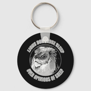 Lions Don't Lose Sleep Over Opinions Of Sheep   Key Ring