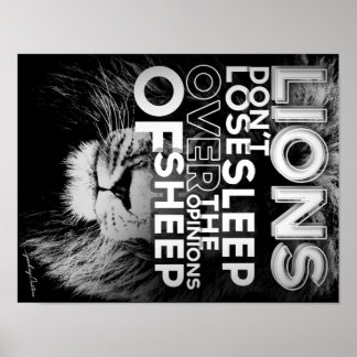 Lions don't lose sleep over the opinions of sheep poster