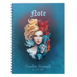 Lion's Eye and Starry Hair Notebook