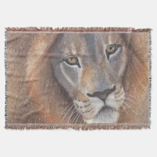 Lion's Eyes Throw Blanket (Front)
