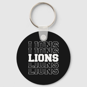 Lions Football Spirit School Mascot Game Day Teach Key Ring
